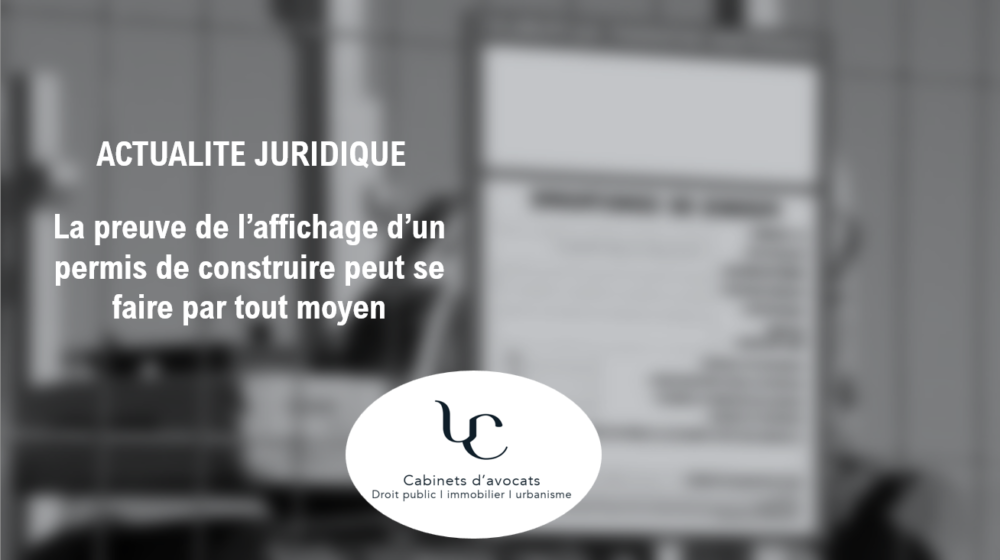 Affichage d'un permis de construire