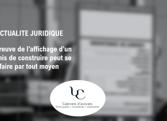 Affichage d'un permis de construire